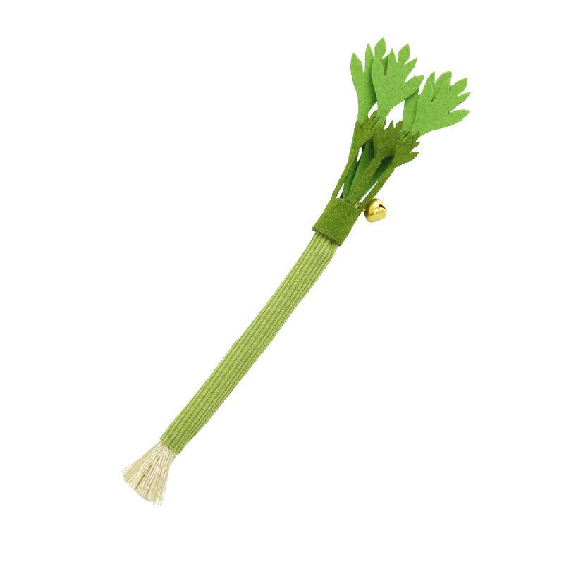 Original Realistic Celery Cat Toy with Bell, Durable Chewable Cat Toy, Pet Supplies Wholesale, Cat Toy Wood Carrot Mimic, Cat Entertainer