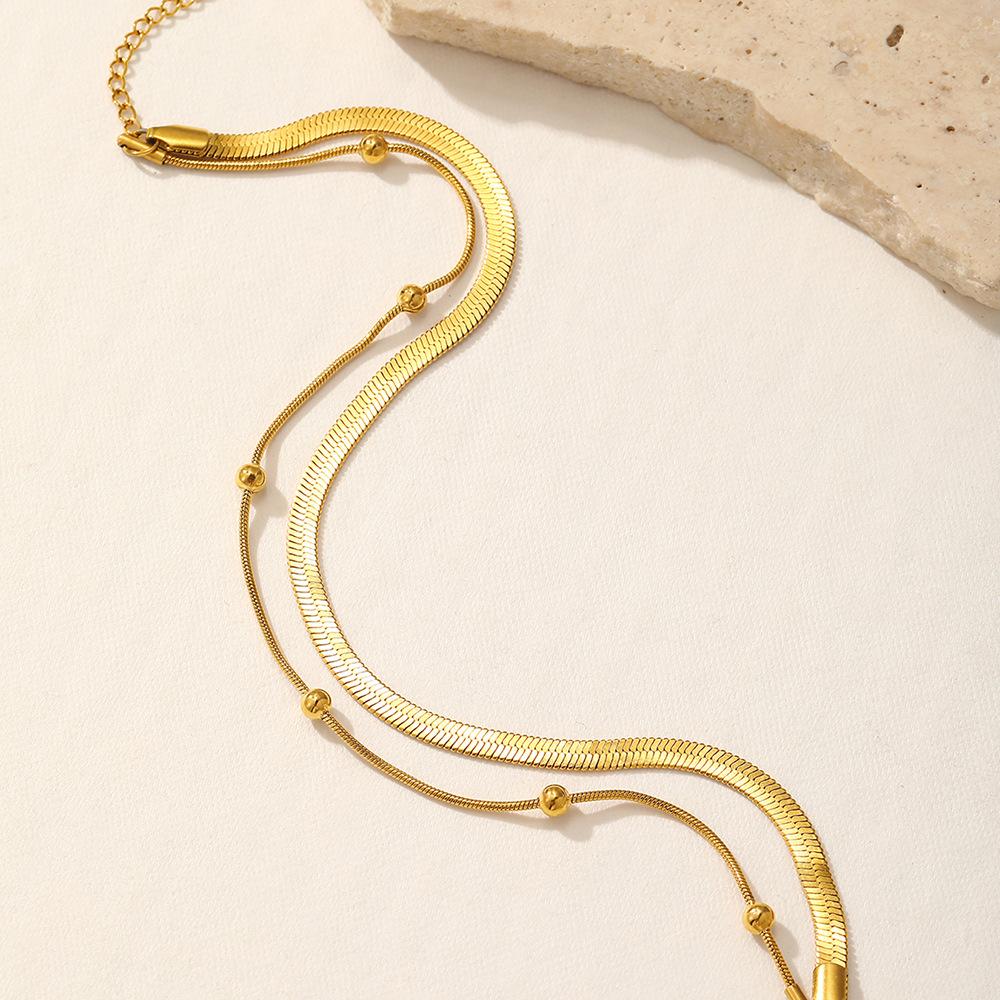 Summer fashion snake bone pattern anklet, elegant shiny titanium steel anklet for women and girls, beach party fashion accessory, daily dress decoration, trendy and versatile, great choice for gift giving!