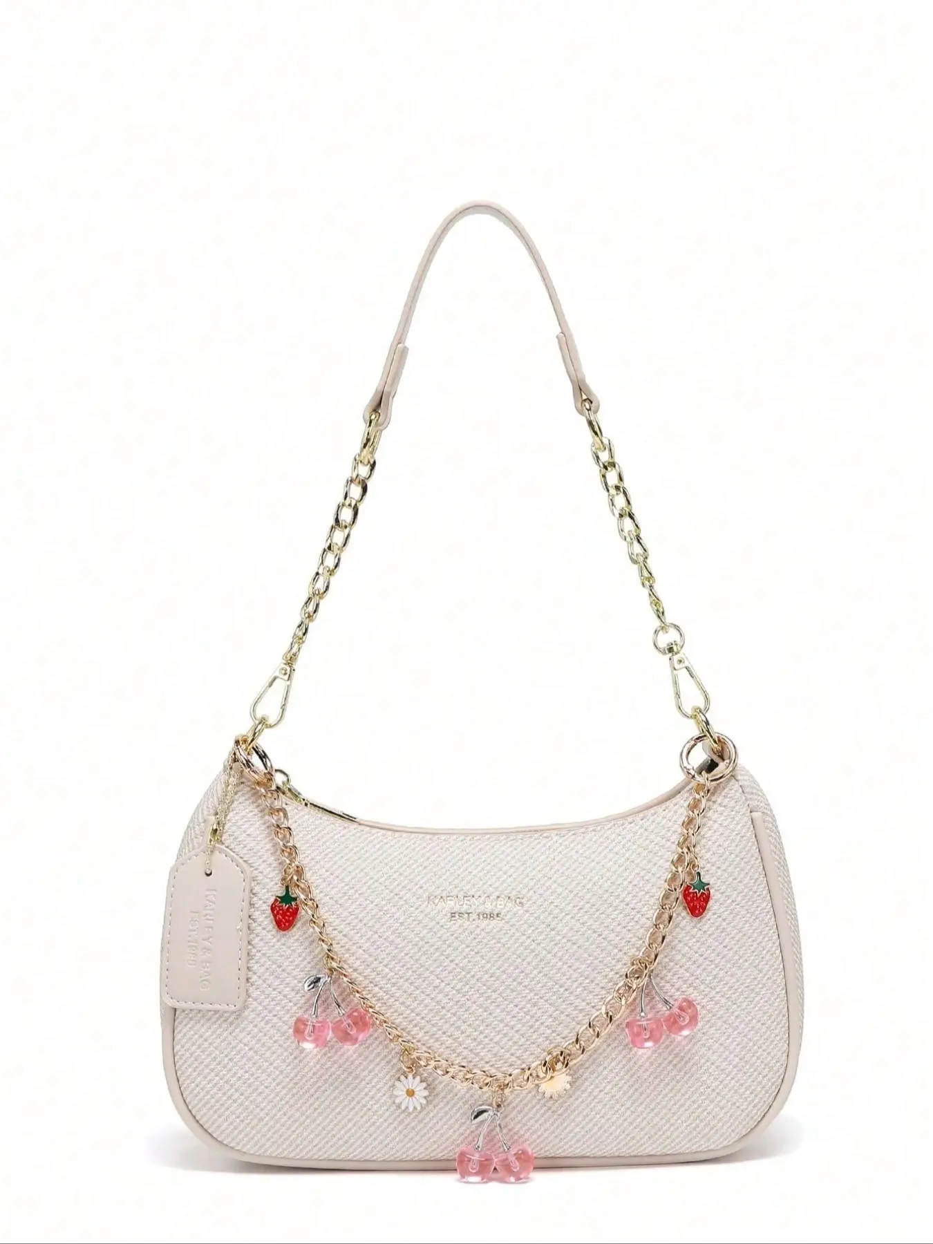 Trendy Crossbody Bag, Perfect Christmas Gift, Versatile Underarm Bag, Daily Use with Chain Strap, Colorblock Design, Long Shoulder Strap