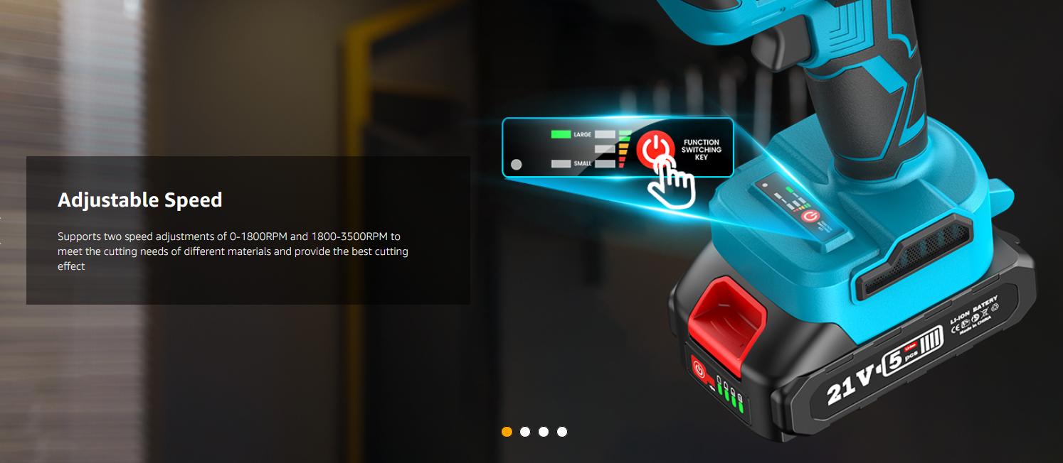 SeeSii Reciprocating Saw, 3500RPM Brushless Power Cordless Reciprocating Saw with LED Light, Tool-free Blade Change 8 Saw Blades Portable Reciprocating Saw for Wood PVC Cutting RS100 #TikTokShopBlackFriday