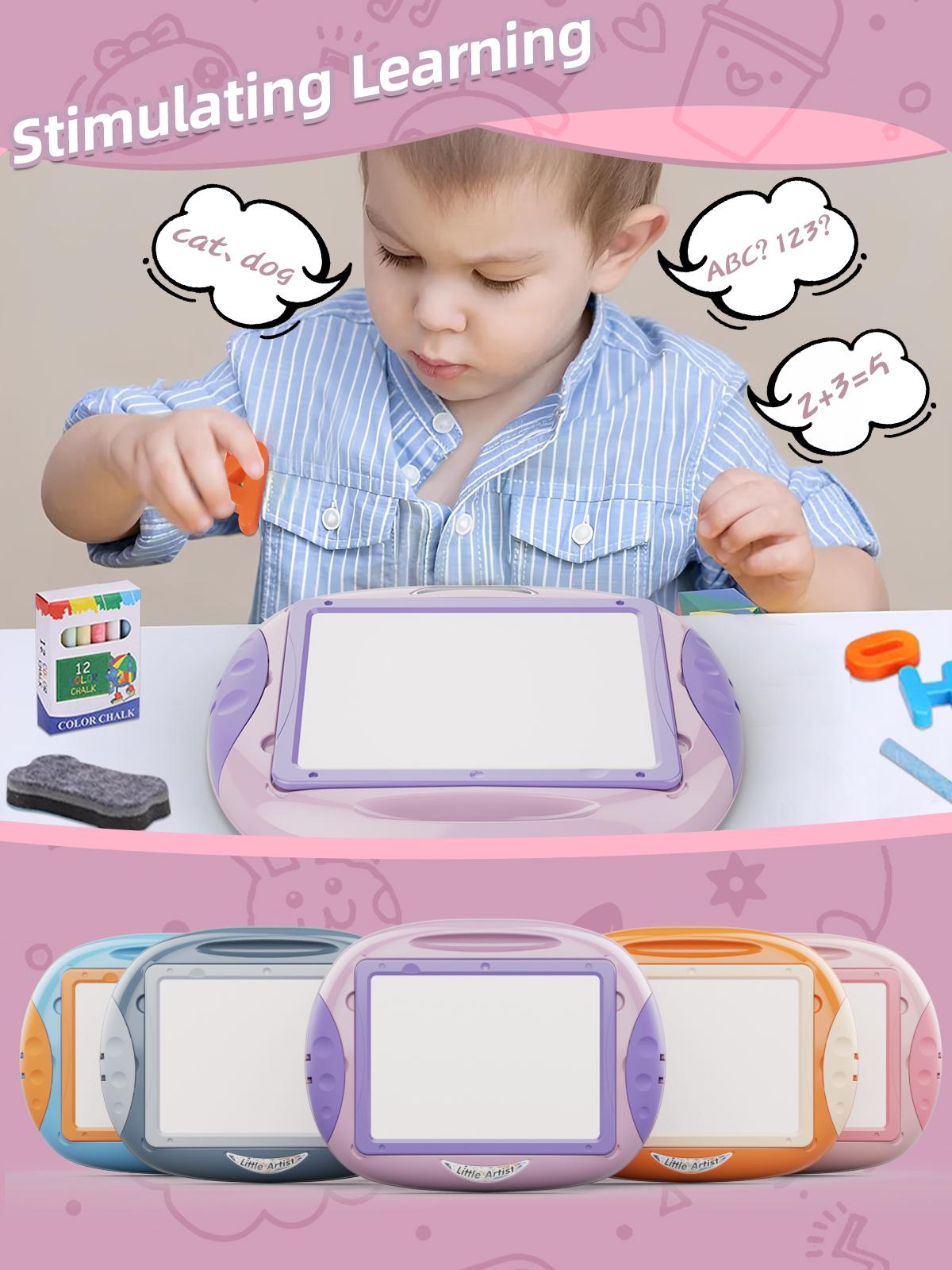 Small Erasable Drawing Board Kid's Easel Drawing Table with Letters and Numbers Creative Children's Toys Gifts Cute Artwork doodle board Acrylic Painting Pen Acrylic Marker Pen Acrylic Stickers Dual Tip Marker