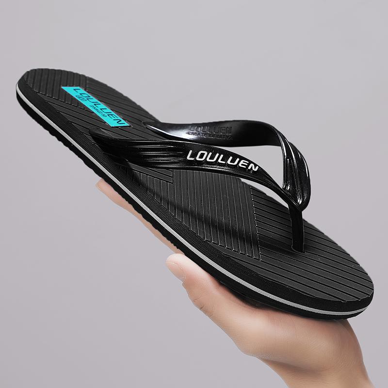 Men's Flip-Flops with Unique Texture, Comfortable Beach Sandals, Lightweight Water Shoes, Soft Non-Slip House Slippers for Summer