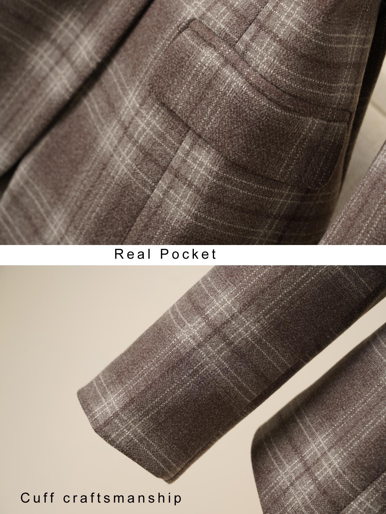 Women's Plaid Wool Blend Jacket, Fitted Long Sleeve Coat for Autumn Winter, Fashionable Commuter Outerwear, Warm Office Wear, Trendy Blazer