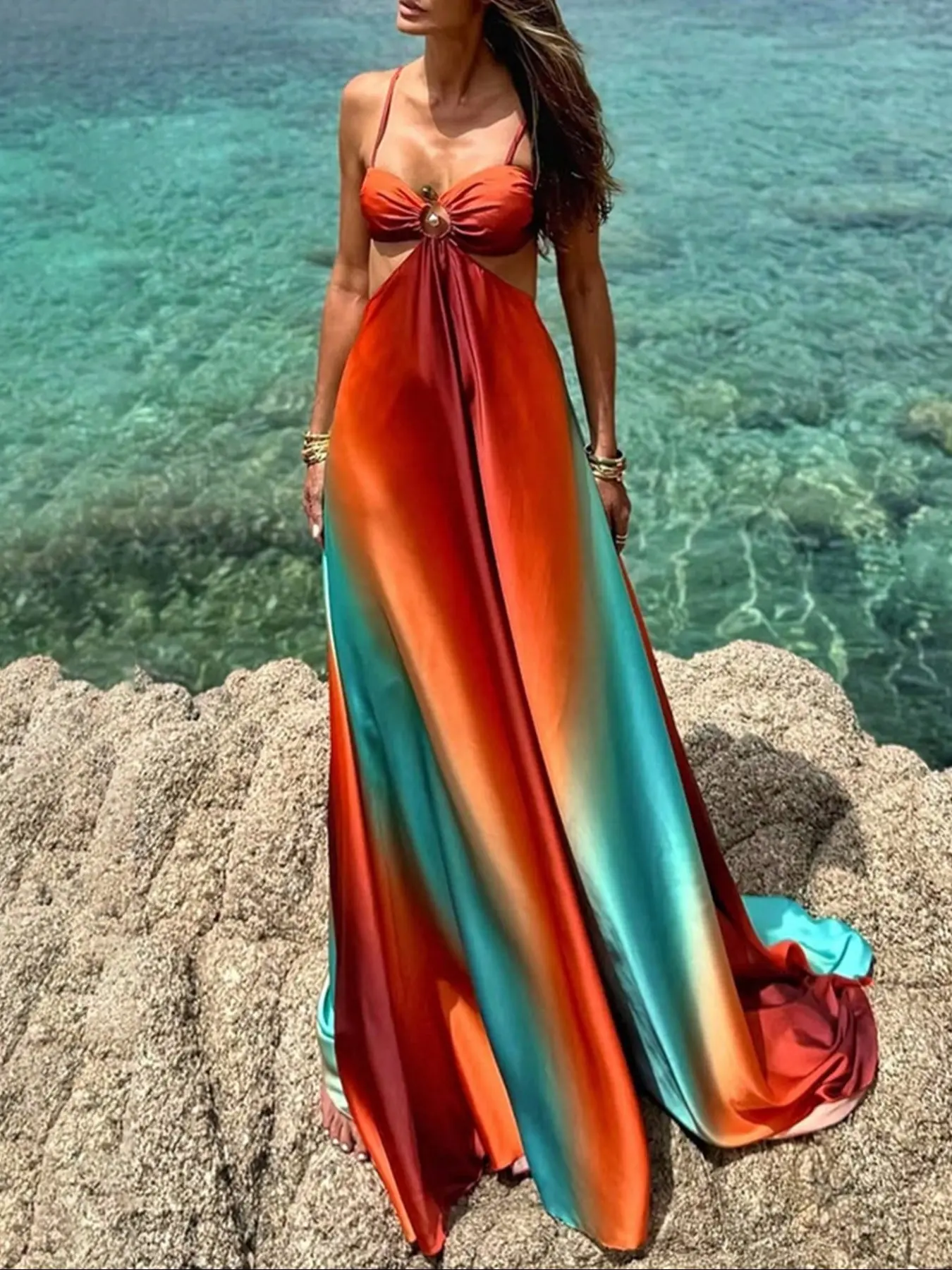 backless dress for beach Tropical Diaries Backless Dreamy Beach Dress