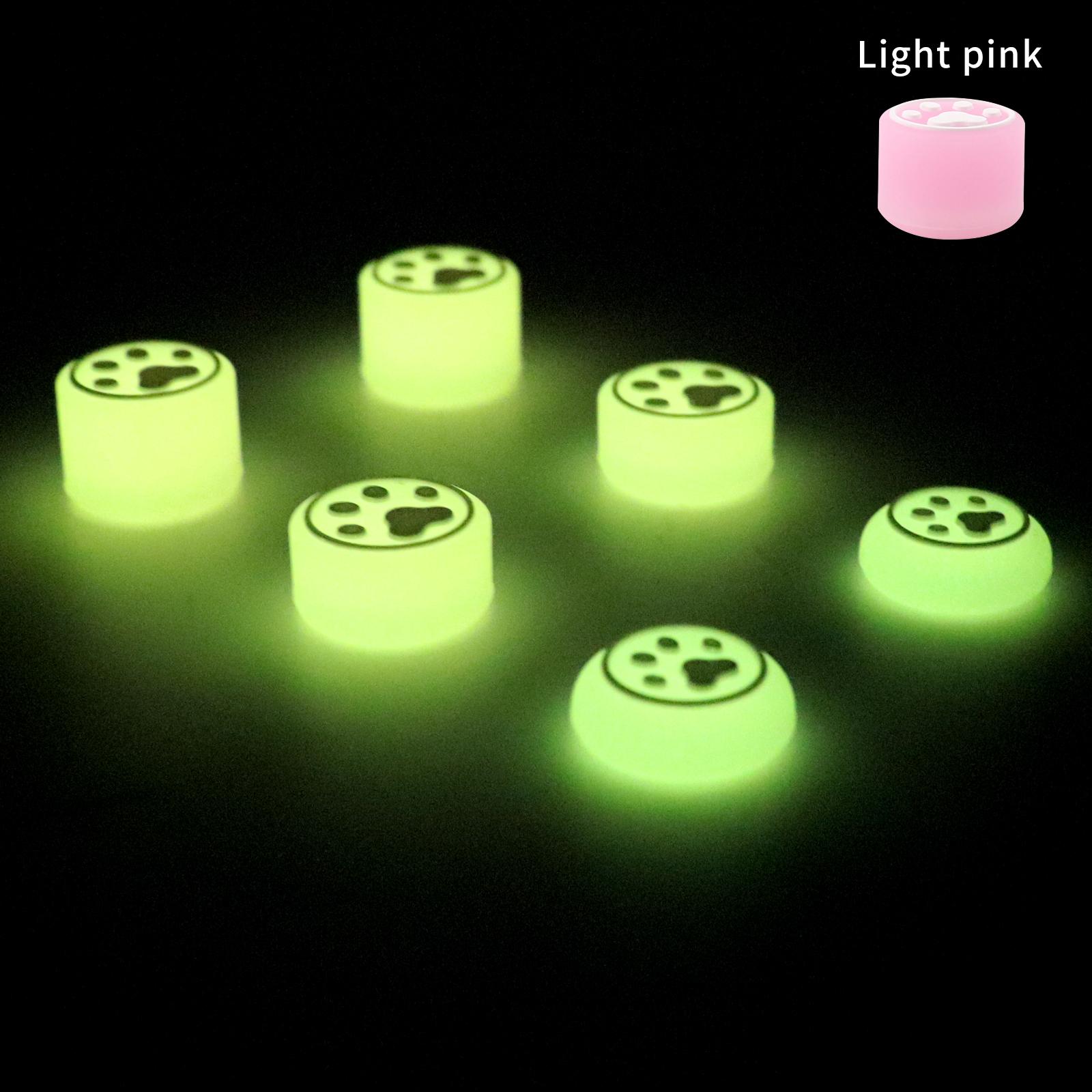 6pcs Glow in Dark Silicone Thumb Stick Grip Caps For Switch 2 PS4 PS5 Xbox Switch Pro Luminous Gamepad Joystick Grip Protector