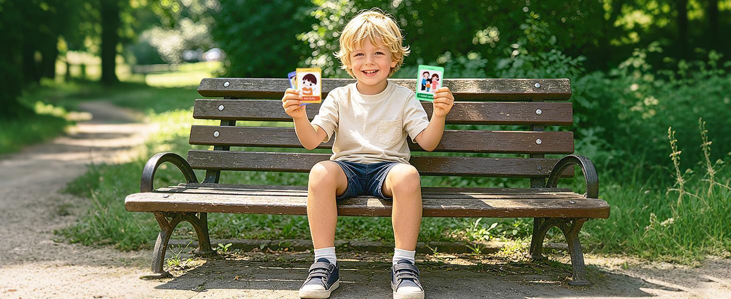 Communication Cards for Nonverbal Kids- 52 Flash Cards with Water Proof Album and Lanyard for Special Needs, Autism | PECS, AAC, Therapy Materials, Speech Delay Learning Materials
