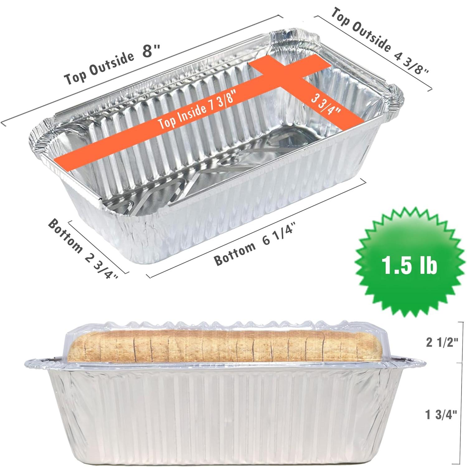 Disposable Bread Pans With Lids Bakeware Set,Aluminum Foil Loaf Pans, Perfect for Baking, Storing, Freezing Food or Take-out