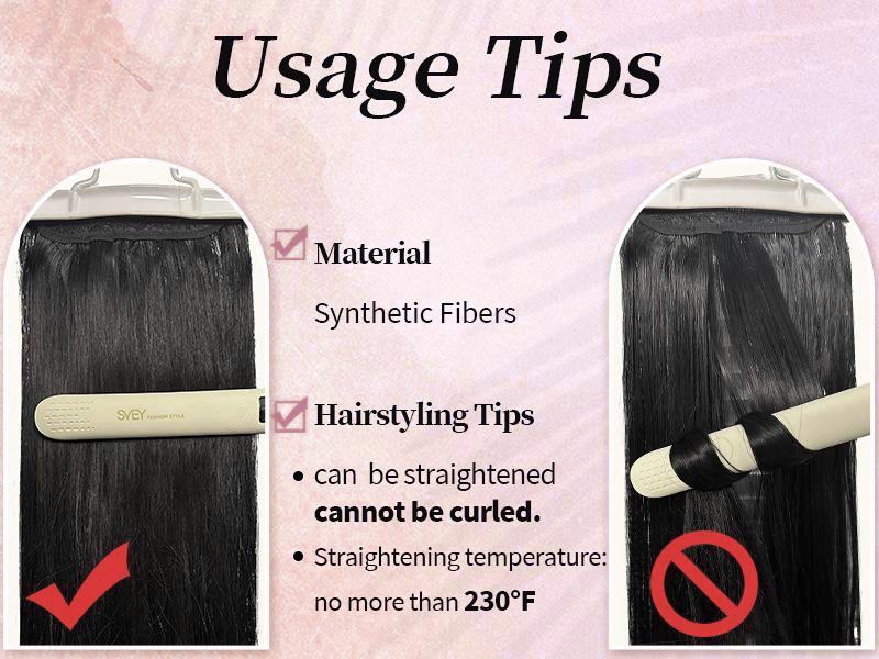 KooKaStyle Clip in Synthetic Hair Extensions Long Wavy 4PCS Thick Hairpieces to Chestnut Fiber Double Weft Natural Hair Extensions for Women