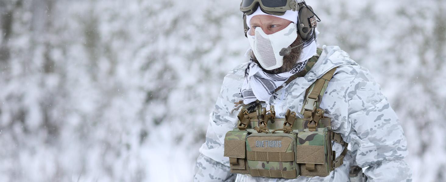 ONETIGRIS Chest Rig, MOLLE Chest Rigs Chest Rig Dangler Pouch Utility Admin Pouch IFAK Organizer