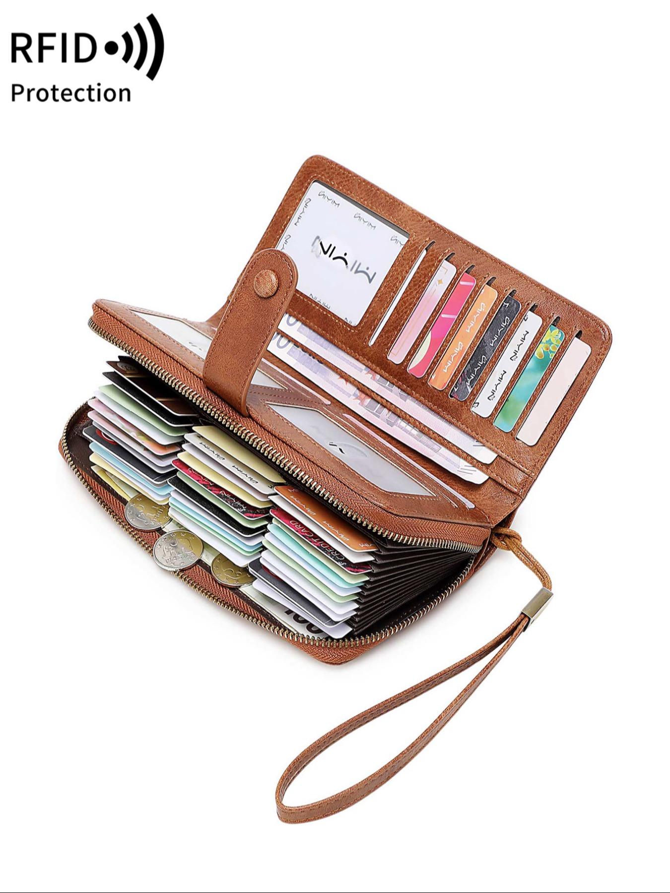 Women's Minimalist Casual Plain Color Long Wallet, 2025 New Style Fashionable Zipper Card Holder, Multi-card Slot Wallet for Women & Girls, Zipper Wallet Design