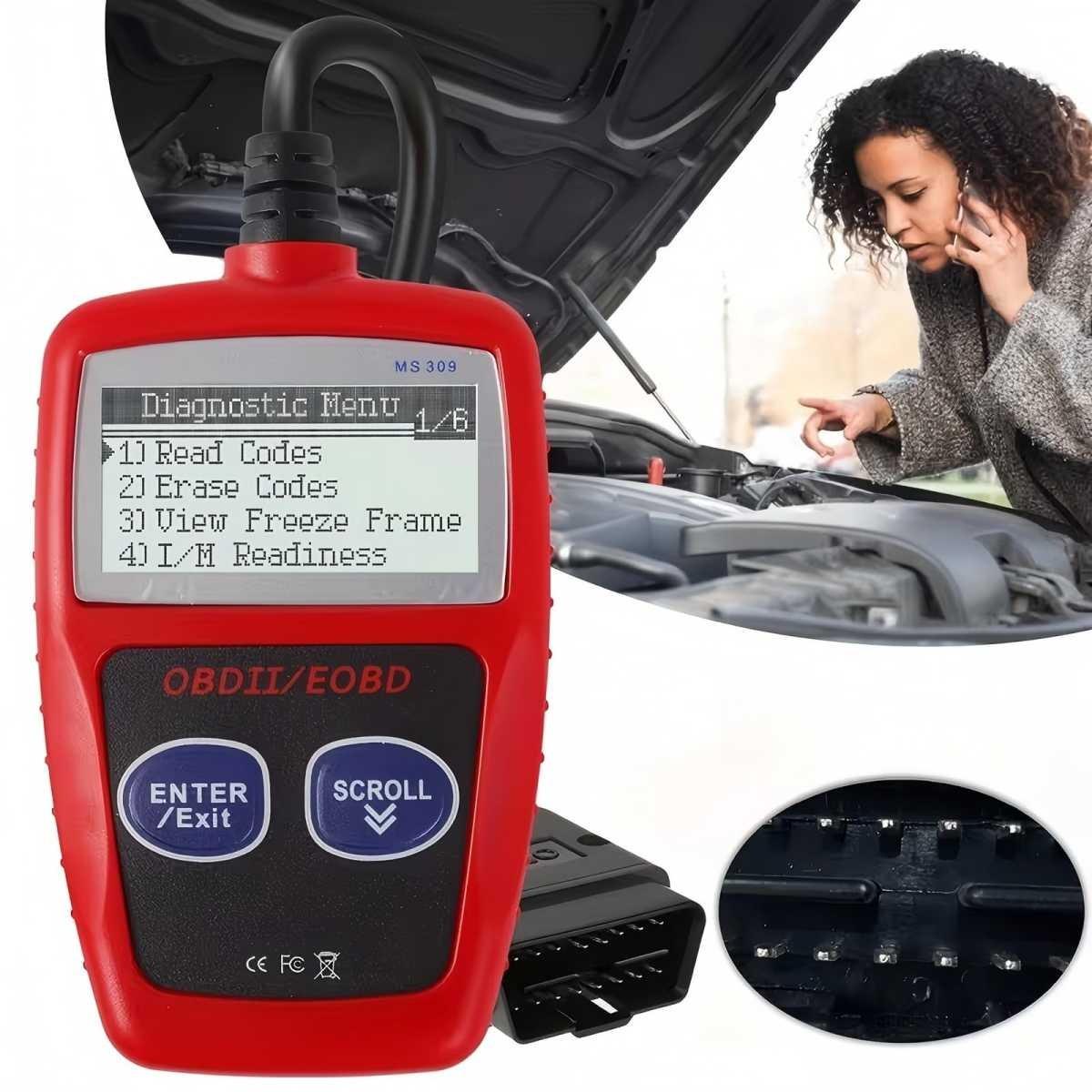 Professional Code Reader and Scanner Tool, Clear Fault Codes, Real-Time Data Stream, Enhanced Engine Fault Code Detection