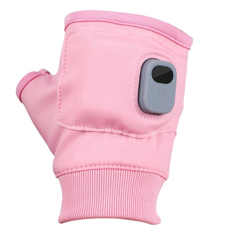 Rechargeable Smart Heated Gloves, Upgraded Smart Thermostatic Electric Heated Fingerless Gloves Rechargeable, Winter Hand Warmer for Work Cycling Skiing Outdoor Snow
