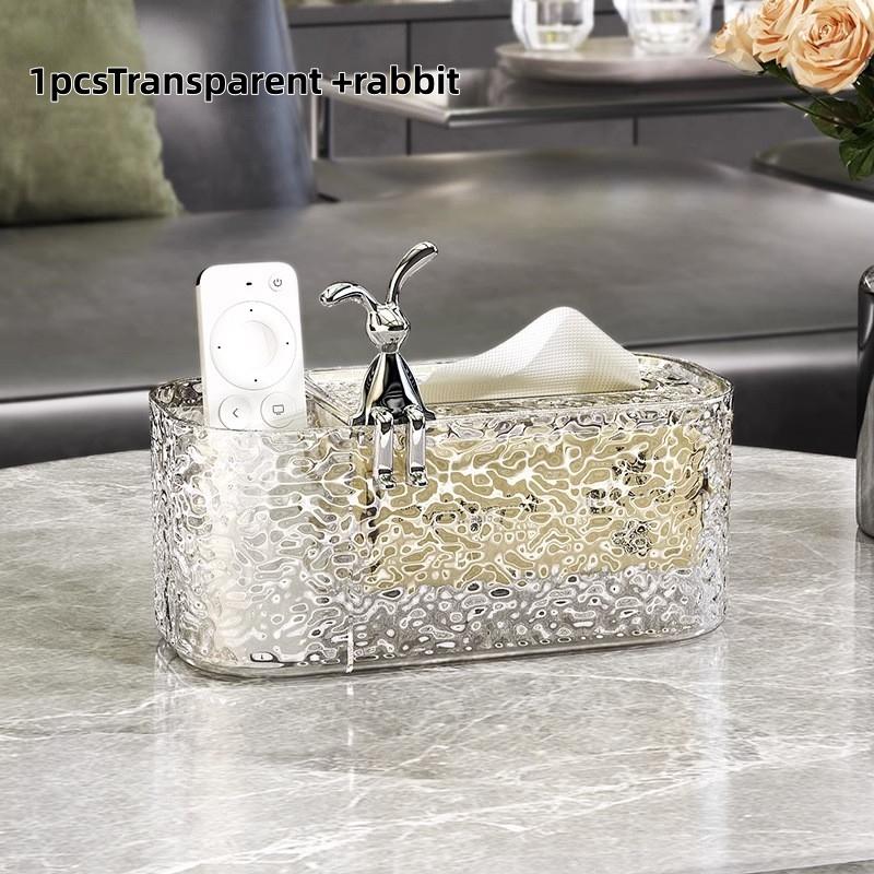Luxury Glacier Pattern Tissue Box, Multifunctional Remote Control Storage Box, Stylish & Durable Home Organizer, Large Capacity, Elegant Design