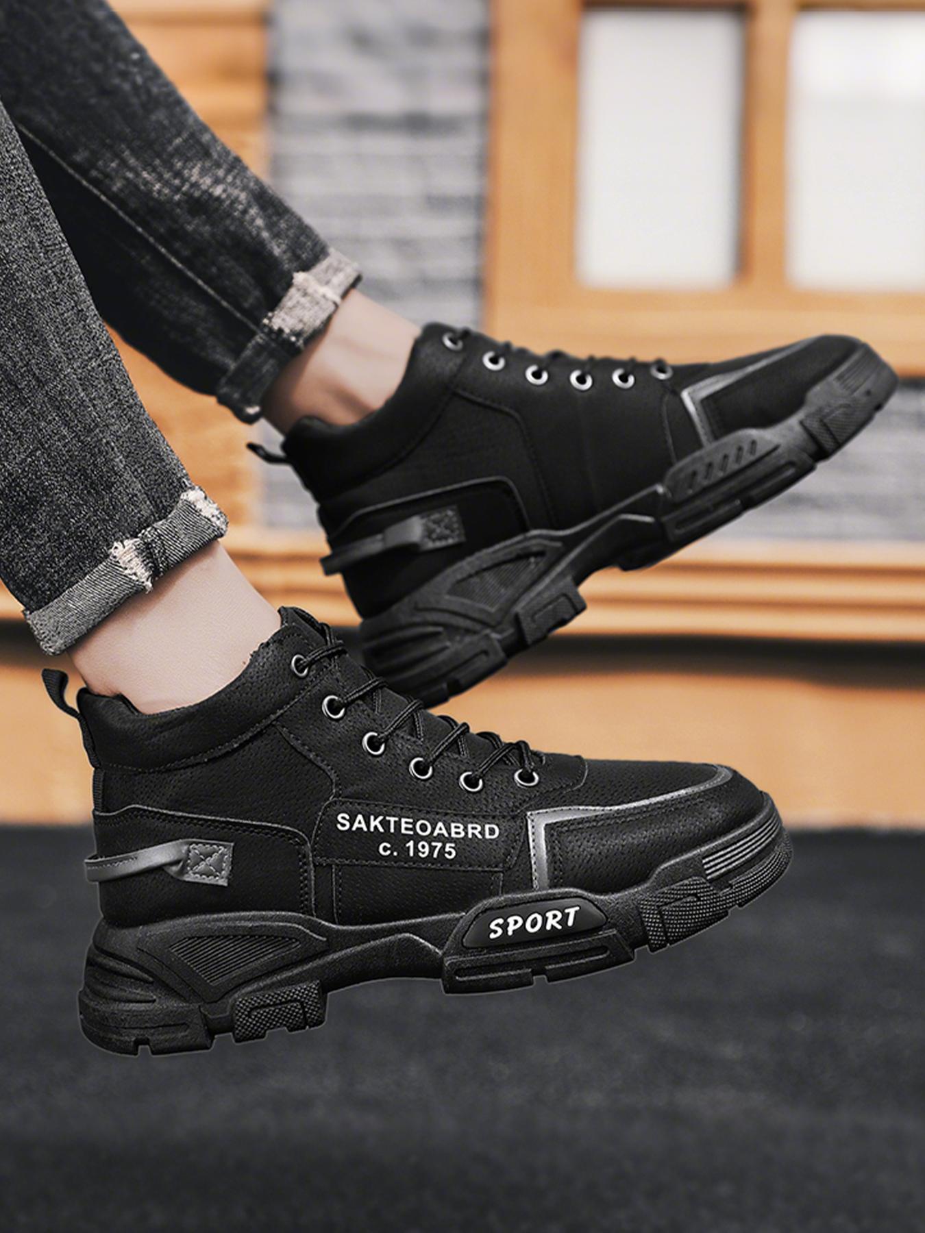 Men's Yellow Work Boots | All-Weather High-Top Boots | British Style Winter Shoes