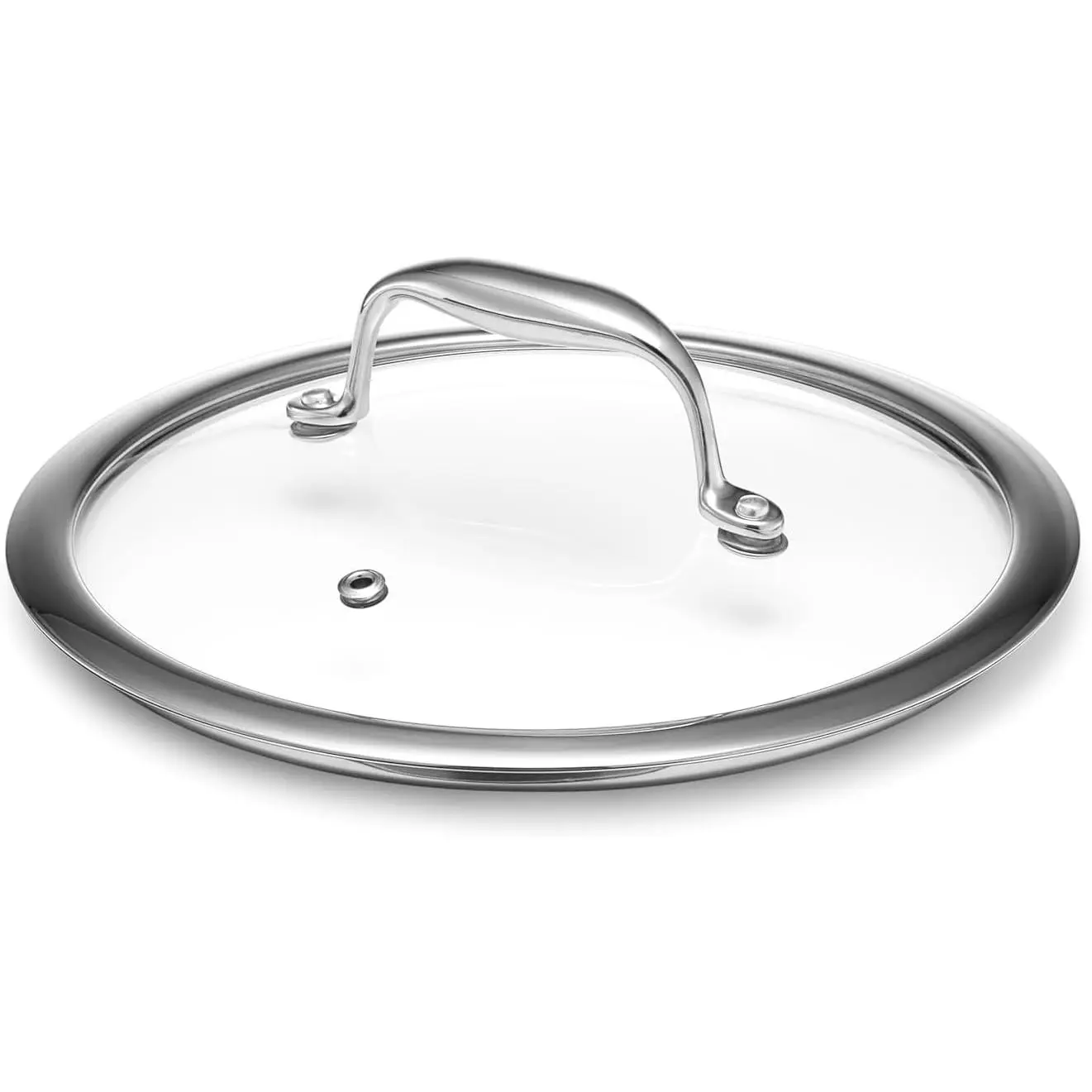 8-inch Nonstick Kitchen Tempered Glass Lid - Steam Vented, Stay-Cool Handle, Dishwasher Safe, Oven Safe up to 450°F, Compatible with Pans and 3 Qt Pots, Home Kitchen