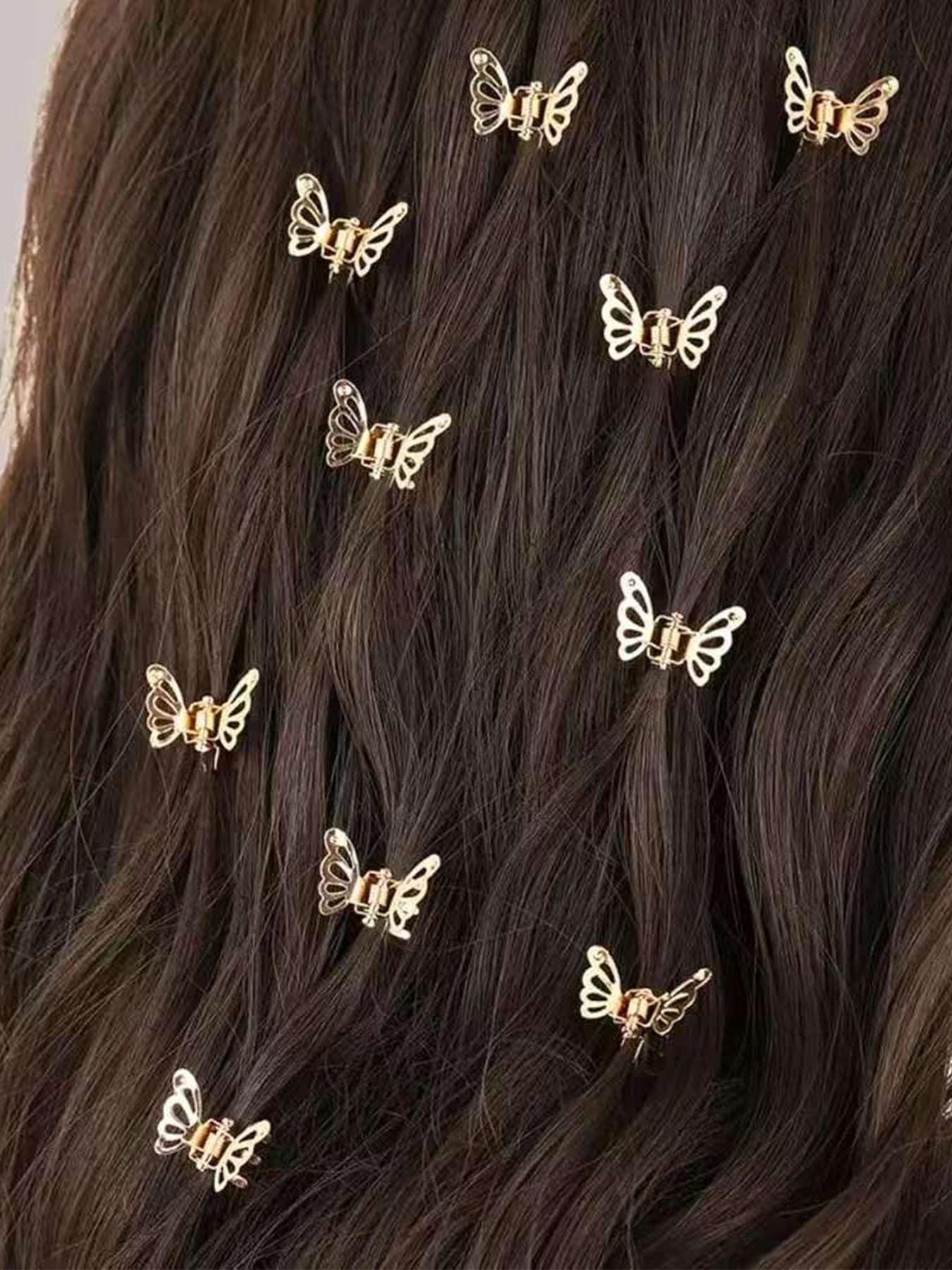 30 Pcs Butterfly Hair Clips, Mini Hair Claw, Hollow Design, Strong Hold, Fashion Hair Accessories for Women, Styling Essentials