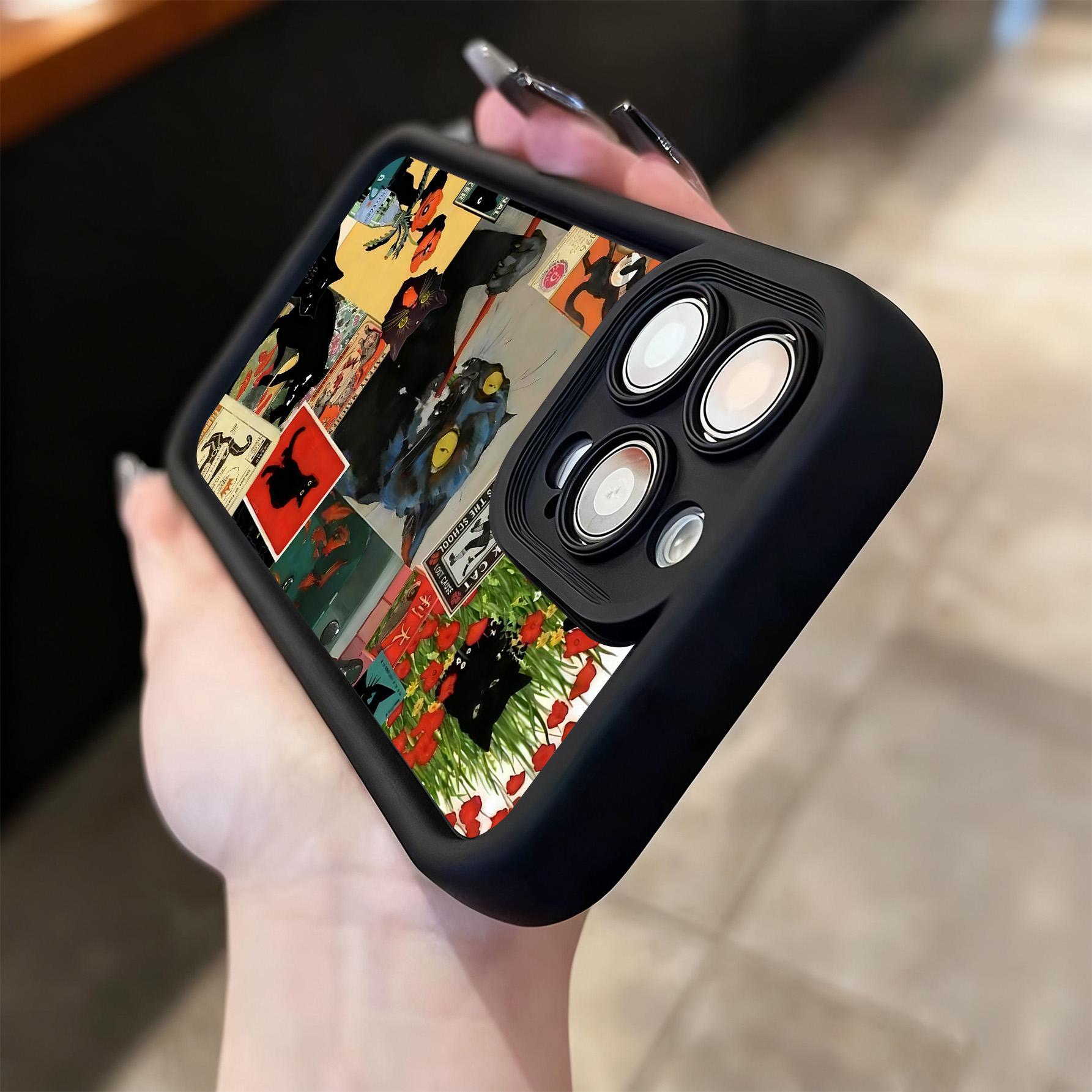 Unique Cat Patchwork Phone Case, Soft Full Coverage, Anti-Slip, Fingerprint Resistant, Suitable for Apple iPhone Models