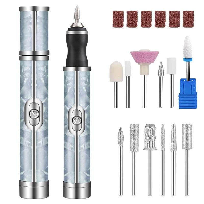 Professional Cordless Electric Nail Drill 15000RPM, Rechargeable 10-Speed Nail File Kit with 18 Nail Drill Bits for Thick Toenails, Portable Manicure Pedicure Tool with LED Display for Hand and Foot Care, Ideal for Home and Salon Use Nail Care Set