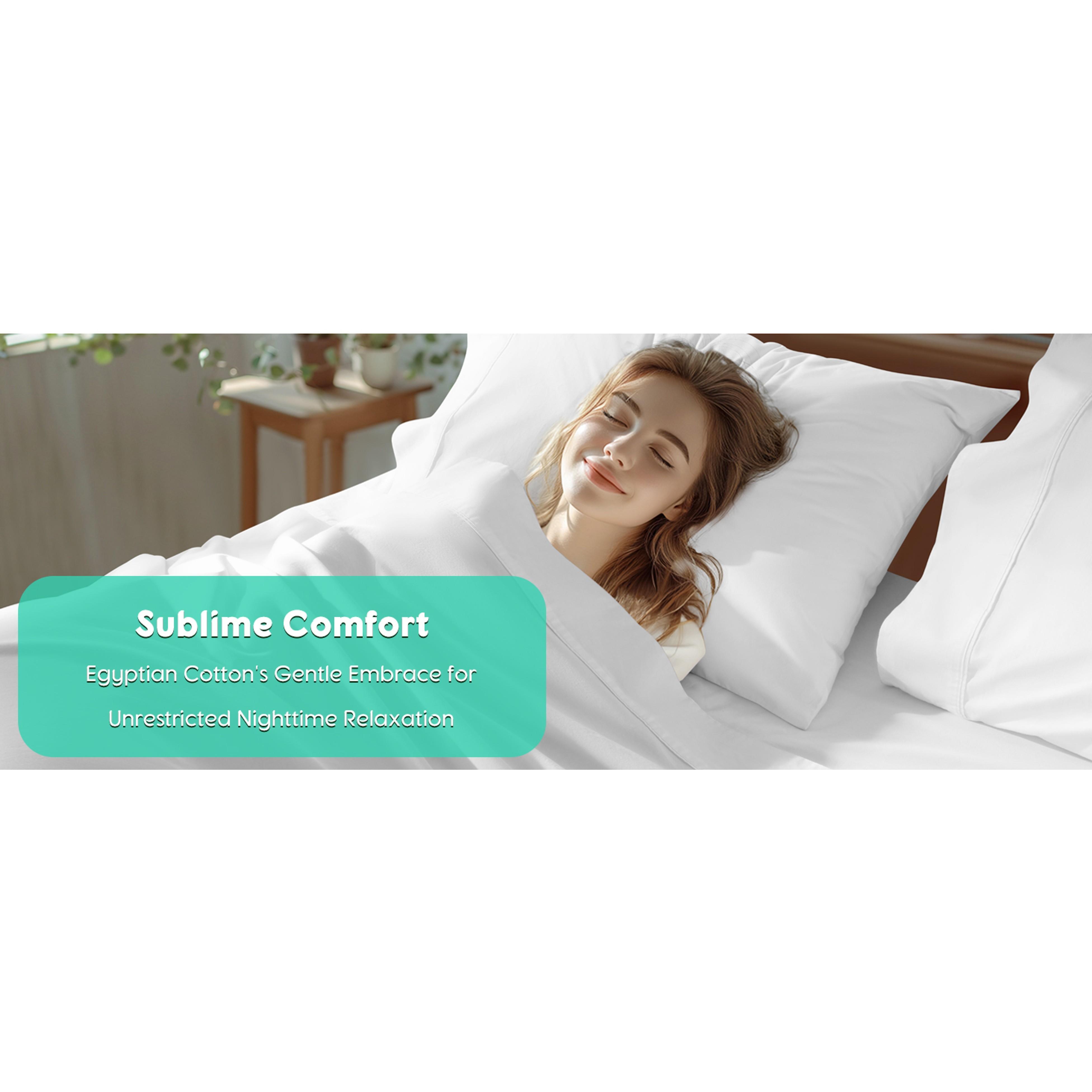 100% Egyptian Cotton Sheets Set - 1000 High Thread Count, Luxury 5-Star Hotel Sateen Bed Sheets, Soft, Breathable Long Staple Sheets, Fit up to 16" - 4 PC (White,Queen) 100% Egyptian Cotton Sheets Set - 1000 High Thread Count, Luxury 5-Star Hotel Sateen Bed Sheets, Soft, Breathable Long Staple Sheets, Fit up to 16" - 4 PC (White,Queen)