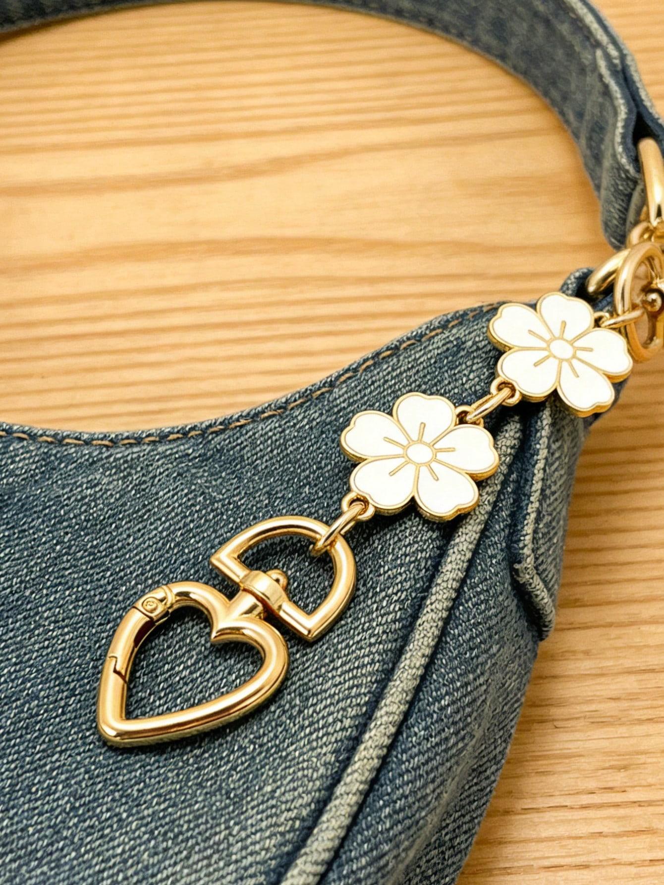 Bag Extender Chain, Cherry Blossom Bag Strap Extender, Handbag Shoulder Strap Replacement, Wallet Chain, Accessory for Handbags, Crossbody Bags
