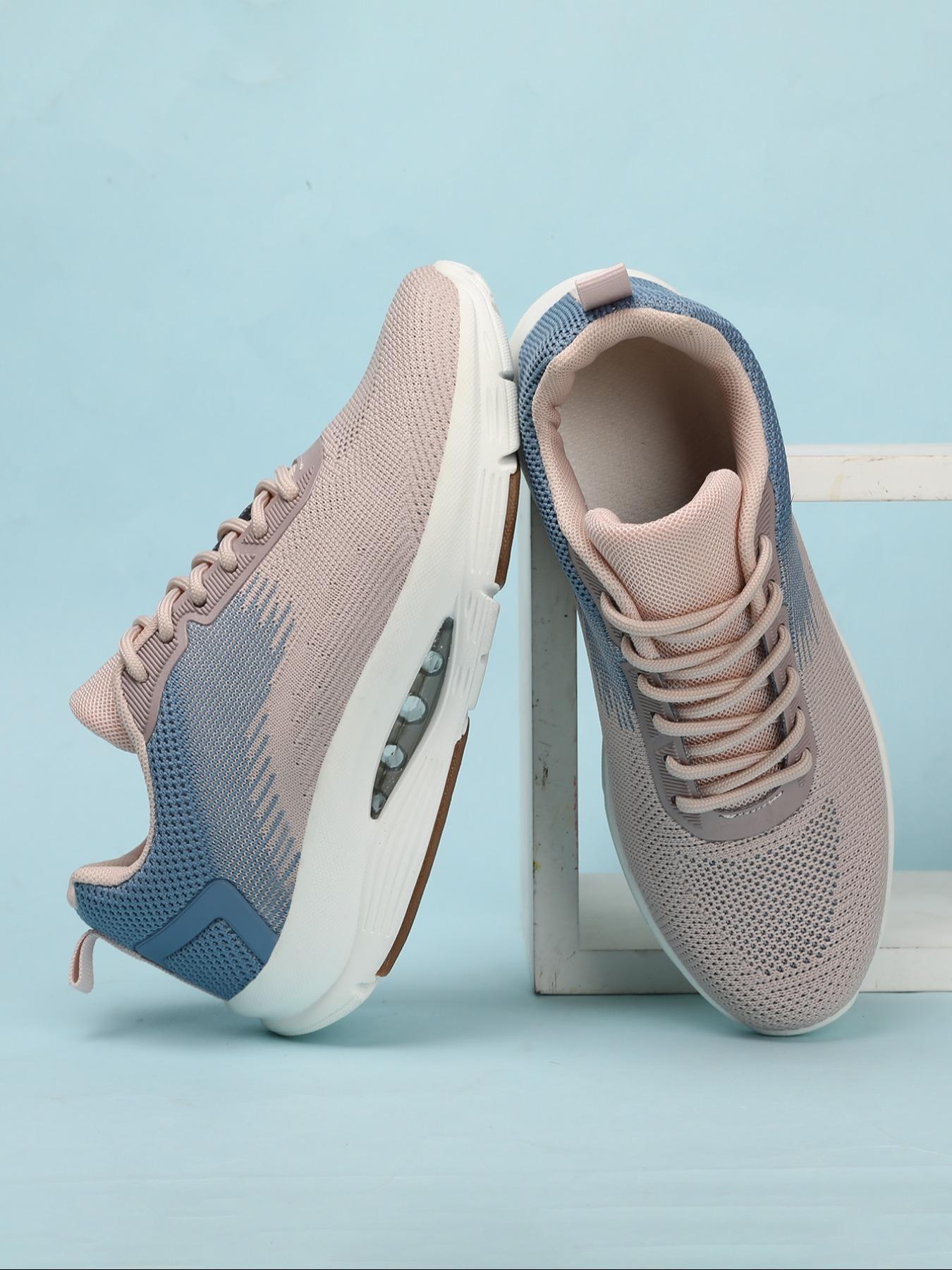 Women's Sporty Lace Up Low Top Sneakers, Casual Comfortable Breathable Running Shoes, All-match Non-slip Sneakers for Daily Wear