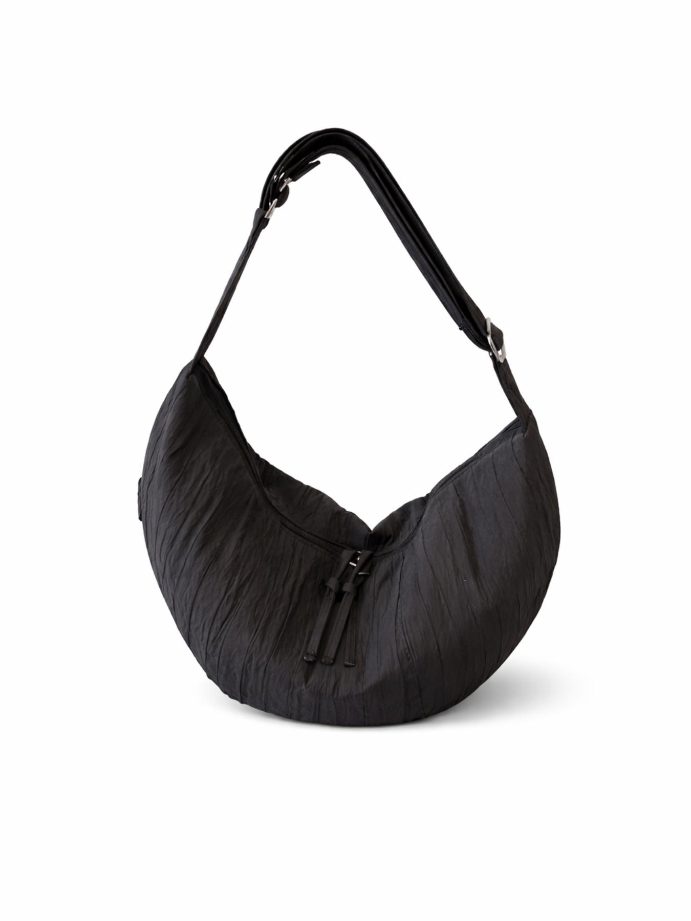 Women’s Crescent Hobo Bag, Large Capacity Shoulder Crossbody Bag, Ruched Cloud Underarm Purse, Casual Commuter Tote Handbag