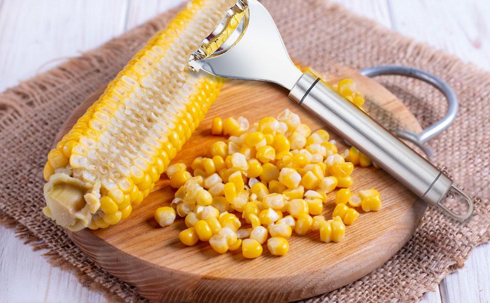 Corn Peeler Stainless Stee Corn Cob Stripper Tool Corn Thresher from the Cob, Removes Corn Kernels From Corn Cobs In Seconds, Kitchen Gadget