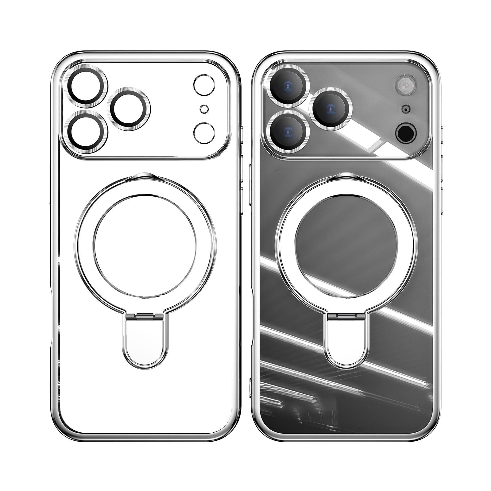 Magnetic for iPhone 17 Pro Max 17 Air 17 Pro 16 15 14 13 Case with Invisible Stand[Compatible with MagSafe][Full Camera Lens Protector][Military Drop Protection] Shockproof Not Yellowing Clear Slim Soft for Women Men