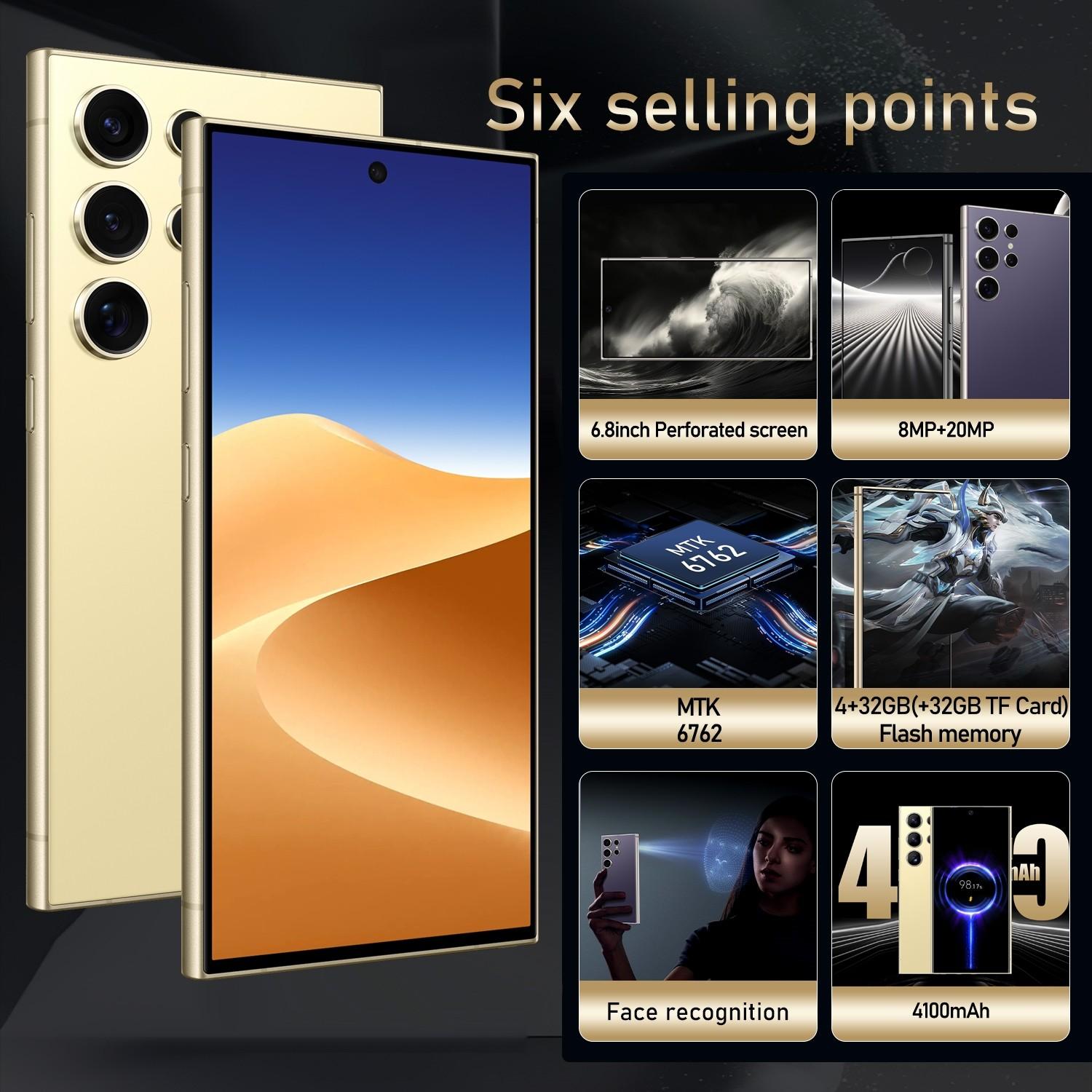 Toblu S24 Pro Unlock Global 4g Dual Sim Smartphone, 6.8 Inch HD Display, 4GB RAM + 64GB Storage（32GB+32GB TF Card）, 4100mah Battery, Handwriting Pen, GPS
