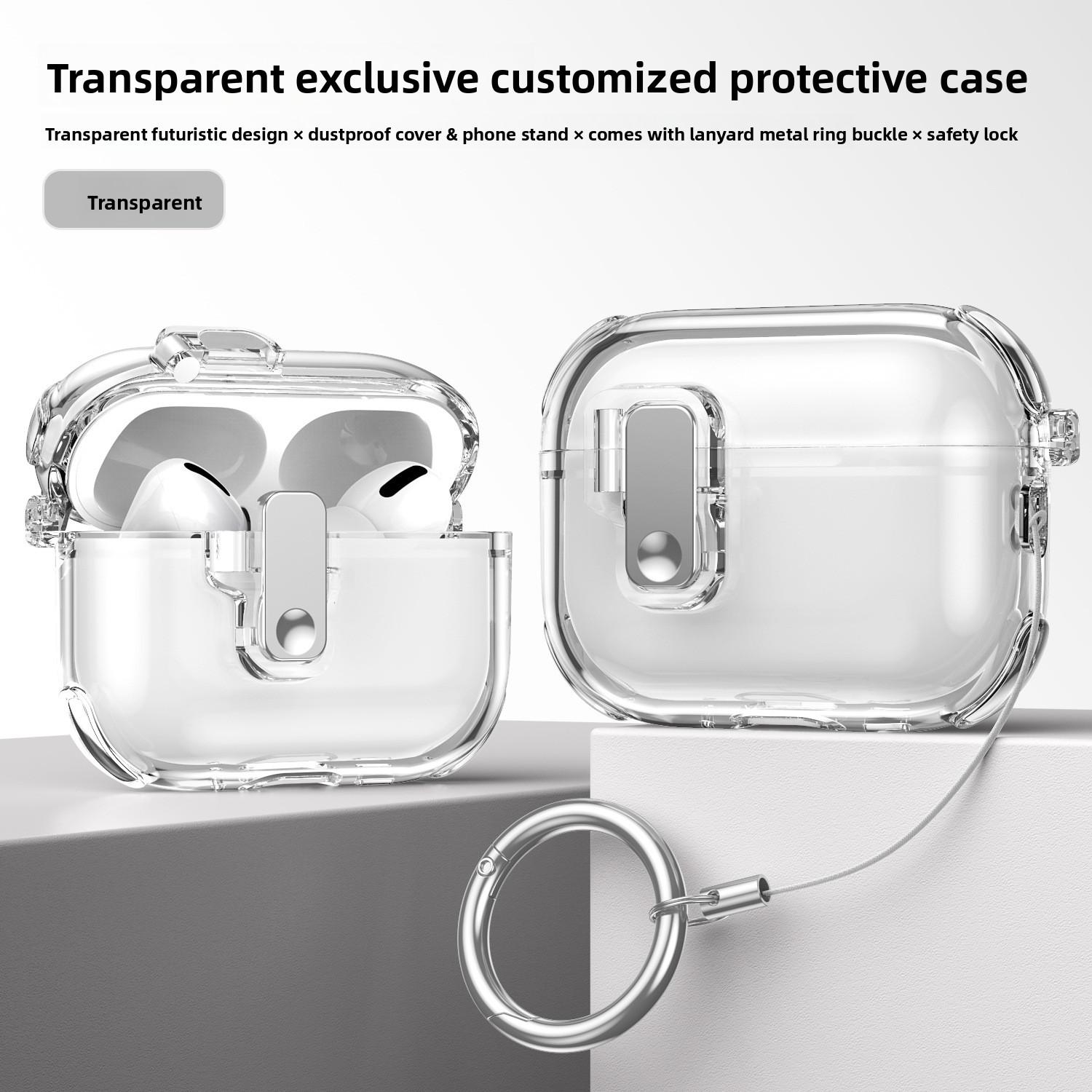 Compatible with Airpodspro3/pro2 Apple protective case, 3rd generation automatic pop-up cover, 4th generation Bluetooth earphone case