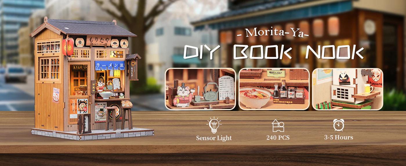 Morita-Ya CUTEBEE DIY Wooden Dollhouse with Furniture Handmade Miniature Room Dust-Proof Cover Perfect Black Friday Christmas Gift Playset Morita-Ya CUTEBEE DIY Wooden Dollhouse with Furniture Handmade Miniature Room Dust-Proof Cover Perfect Black Friday Christmas Gift Playset