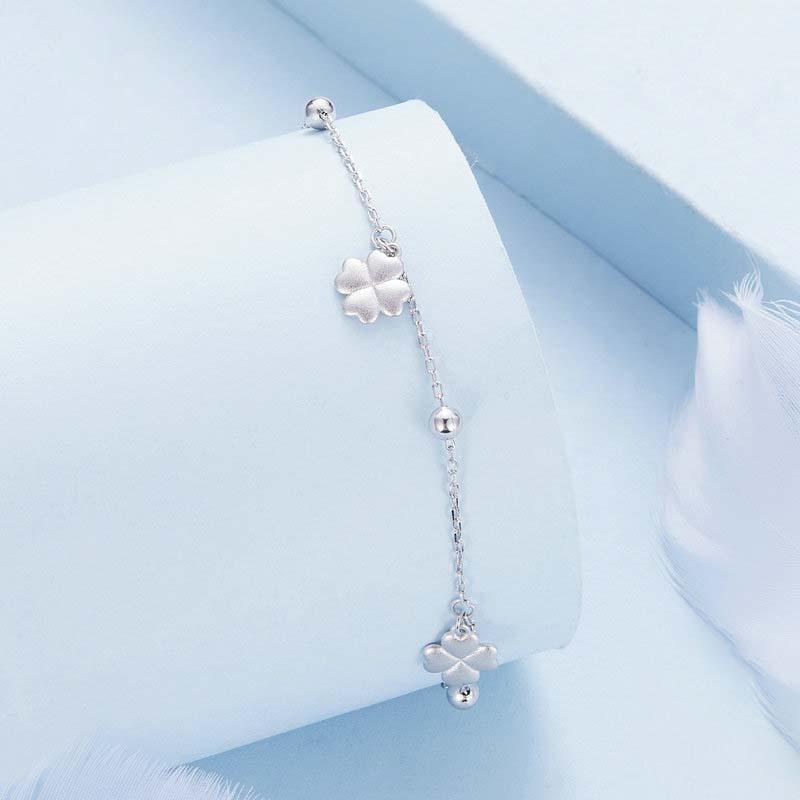 EAMTI 925 Sterling Silver Four-Leaf Clover Bracelet Dainty Jewelry Gifts for Women Mother's Day/Birthday/Anniversary Day/Valentine’s Day EAMTI 925 Sterling Silver Four-Leaf Clover Bracelet Dainty Jewelry Gifts for Women Mother's Day/Birthday/Anniversary Day/Valentine’s Day