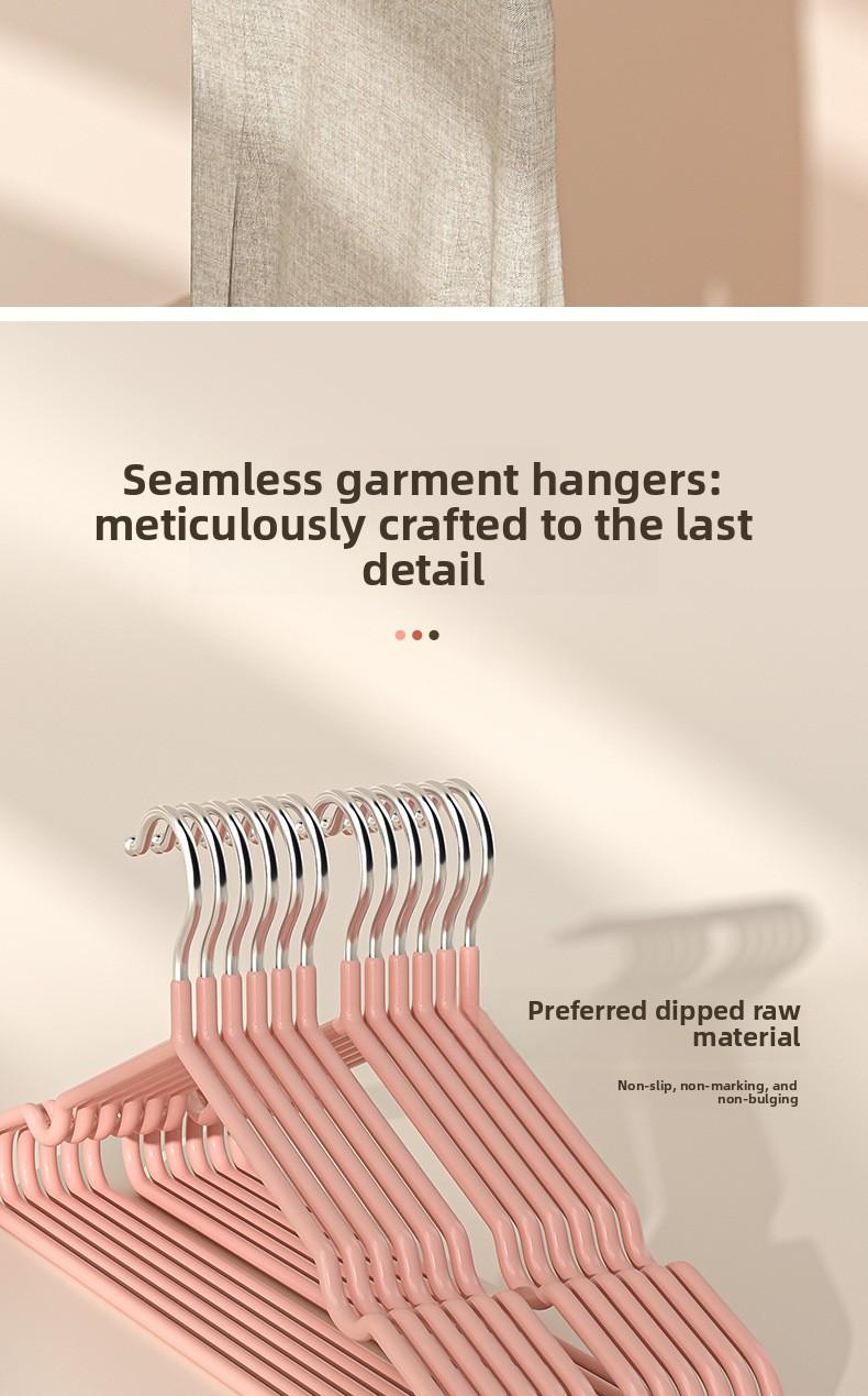 New Balcony Non - Slip Traceless Dipped - Coating Hangers for Clothing Stores Multifunctional Clothes Rack Hooks for Hanging Clothes/10-piece  Vlaue bundle