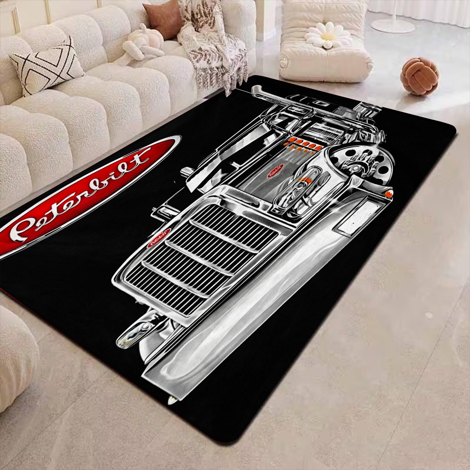 Hardcore Mechanical Peterbilt Truck Rug, Car Culture Lover Gift, Cool ...
