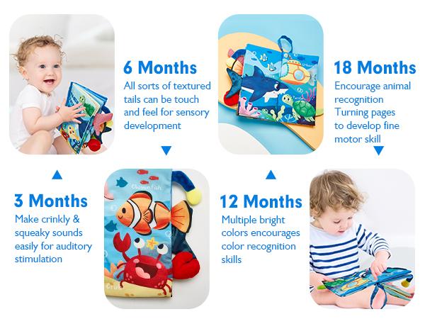 Hahaland Marine Animals Infant Tummy Time Toy Sensory Toys Touch Feel Baby Gifts for Boy Girl Early Learning Toy Early Education Multi Activity Playset Hahaland Marine Animals Infant Tummy Time Toy Sensory Toys Touch Feel Baby Gifts for Boy Girl Early Learning Toy Early Education Multi Activity Playset