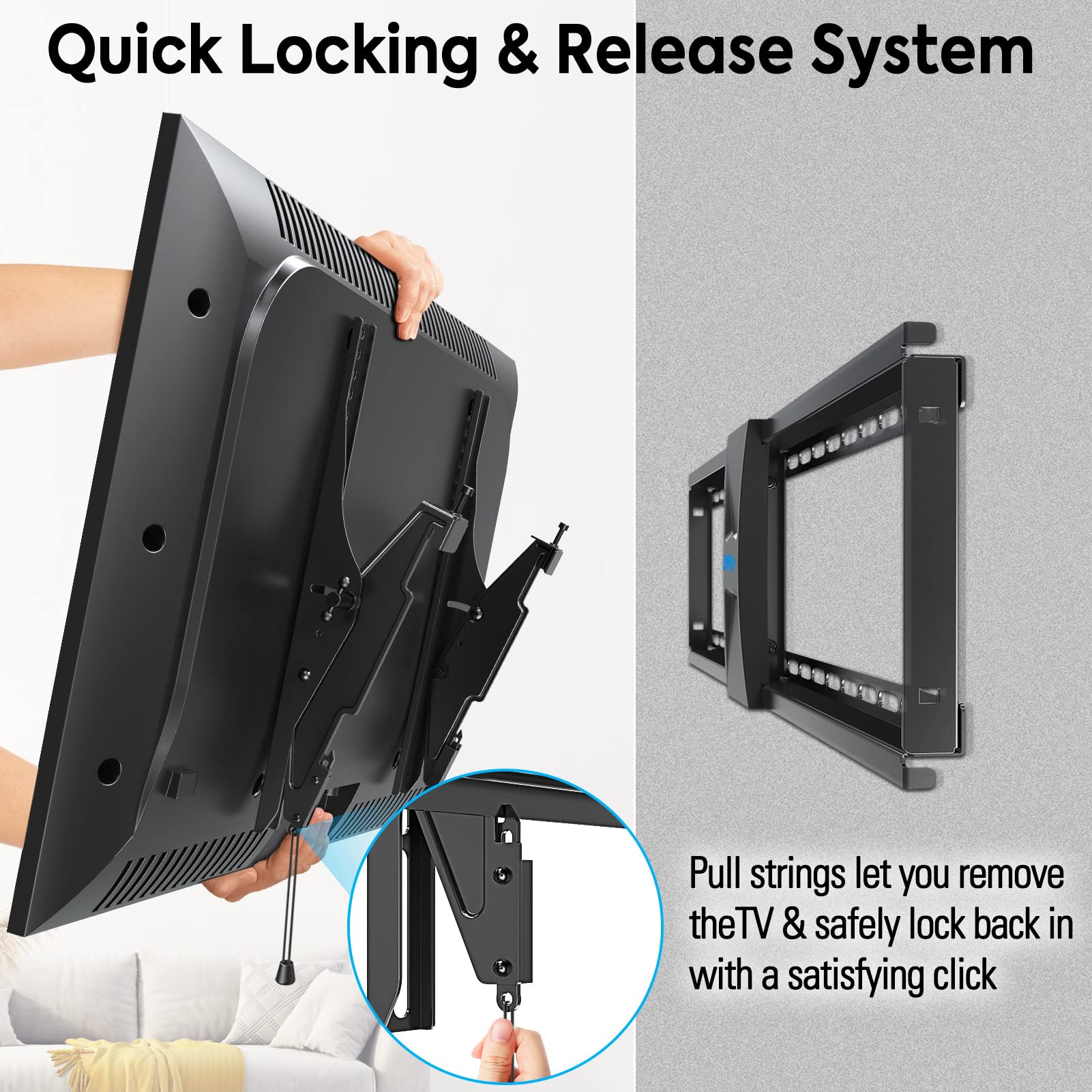 MOUNTUP 37"-82" Tilting TV Wall Mount Bracket for TV up to 120 LBS, MU0016