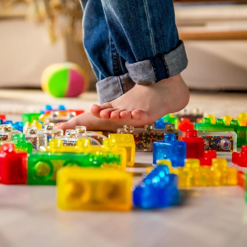 48-piece extruded and stretched soft building blocks, sensory soft building blocks, children's jelly building block set