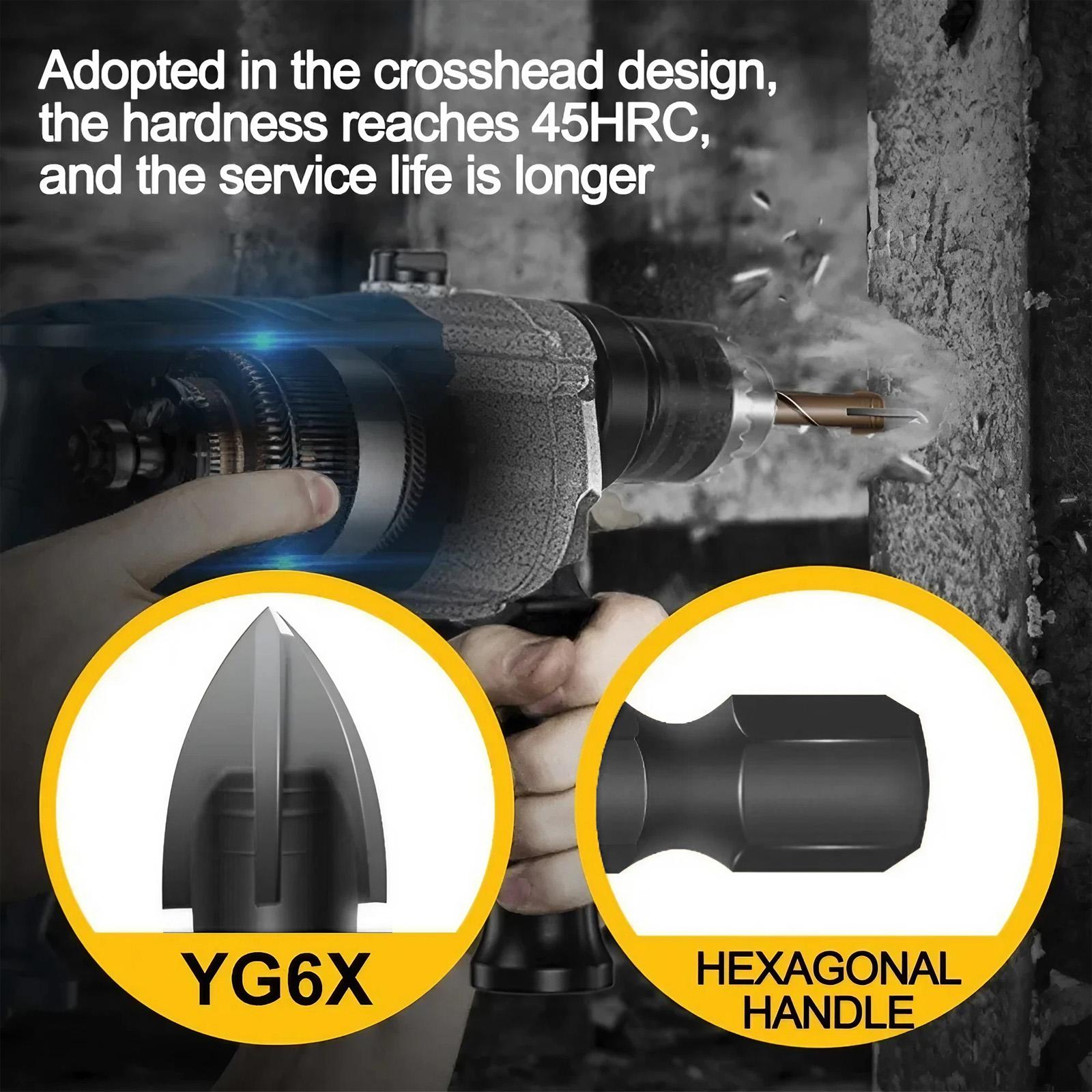 Professional Tile Drill Bit Set, Spiral Drill Bit, Masonry Drill Bit, Multi-Functional Drill Bit Set, Wear-Resistant Drilling Tool, Home Repair Hardware Accessories