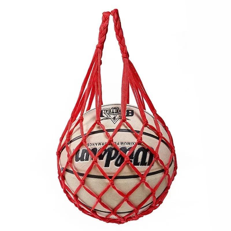 1count Ball Net Bag Basketball Tote Bag Youth Football Net Outdoor Sports Nylon Mesh Storage Ball Type Thickened Net Bag Ball Calcio