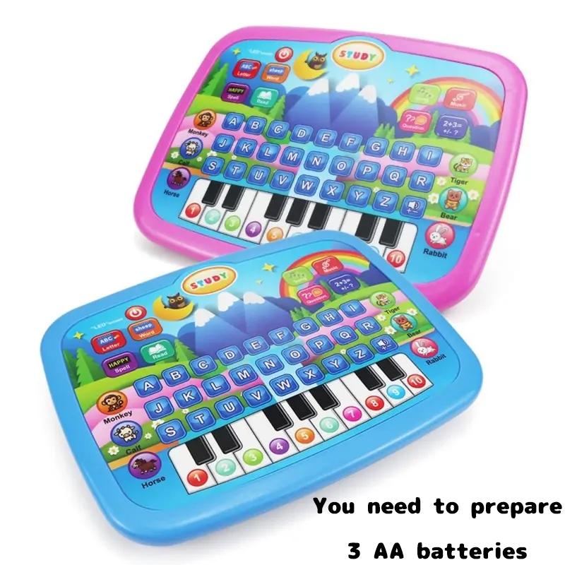Kids Mini Tablet Learning Toy, Toddler Tablet, Realistic Computer Voice Reader, Pre-School Language Cognitive Gift, Educational Kids Toy, Learning Tool, Learning Machine, Learning Entertainment Tablet