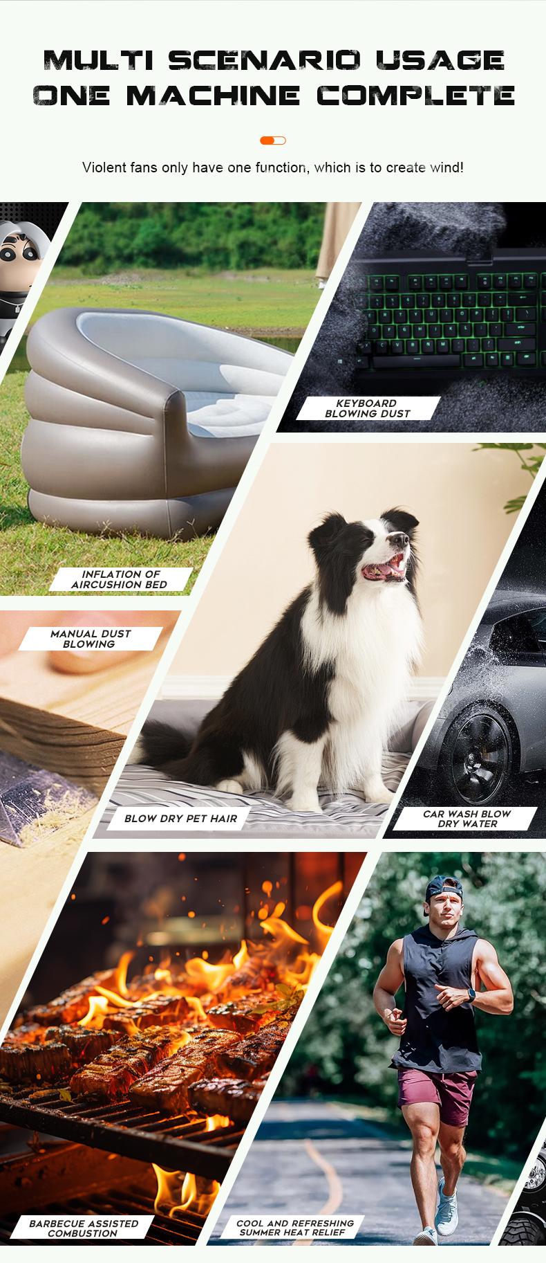 Electric Air Duster - 130000 RPM, Reusable, 3-Speed ​​Adjustable Turbine Air Compression Blower, Compressed air duster,Suitable for Computer Keyboard, Outdoor, Car, Home Cleaning.