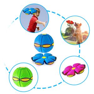 4PCS (Random colors) Magic Ball Toy with Lights, UFO Portable Flying Saucer Toys Stomp Magic Ball Childrens Toy, Magic UFO Ball, Creative Decompression Ball Toy for Kids Boys and Girls Outdoor Gift