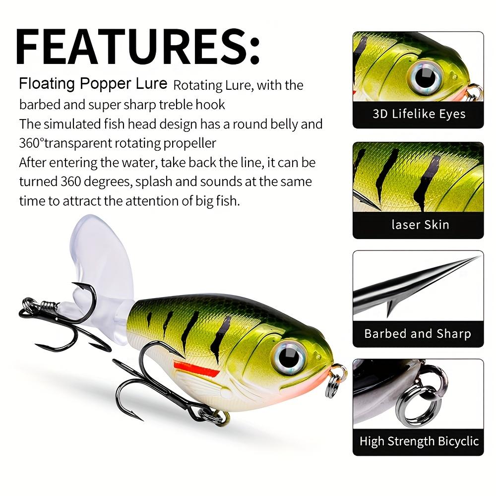 1/5pcs fish bait, propeller lure, surface tractor 11.5g, 16g biomimetic false bait, plastic hard bait, long throw floating pencil, fishing for sea bass, sea bass, shuttle bass, catfish, catfish on the water surface