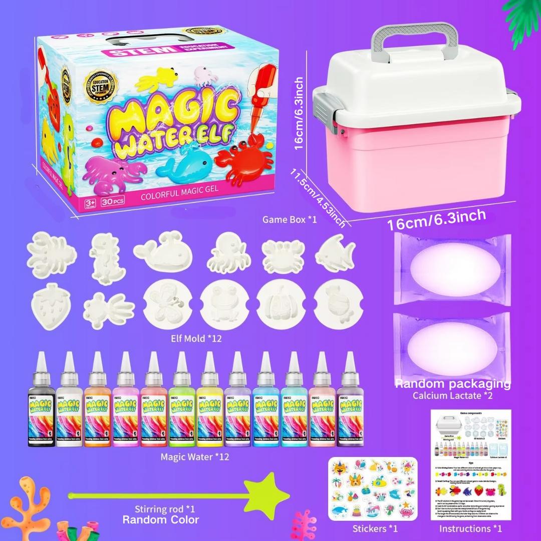 Kids Hydrogel Kit Summer Magic Set, Water Pet Slime Toy Making Kit, Creative Children Crafts, DIY Soft Foam Craft, Ages 6-8 Years Old, DIY Craft Model