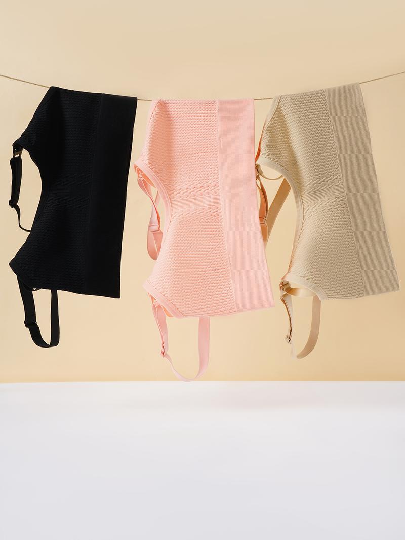 Maternity Solid Color Wireless Bra, Comfortable Breathable Seamless Nursing Bra, Maternity Underwear for Pregnancy & Postpartum, Maternity Bras