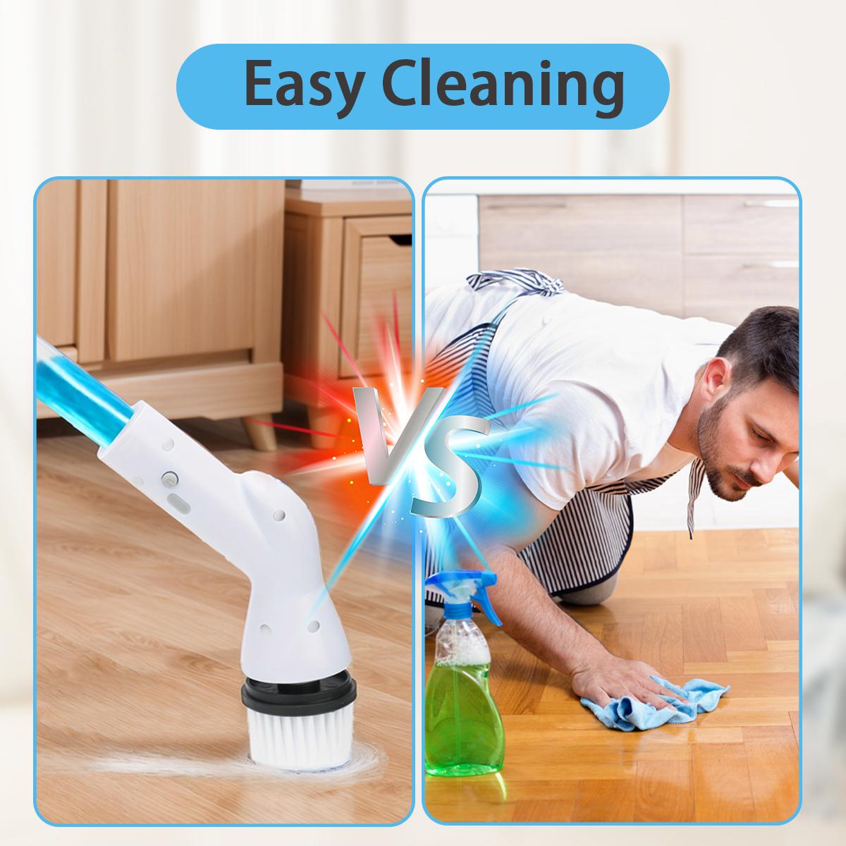 Electric Spin Scrubber with 4 Replaceable Brush Heads for Different Scenarios, Cordless Home Cleaning