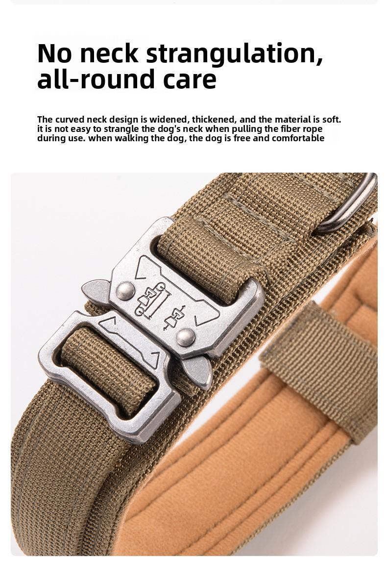 Tactical Dog Collar Large Dog Dog Tactical Neck Collar Velcro Strap Handle Dog Collar Large Dog Outdoor Leather Collar small puppy quick release buckle