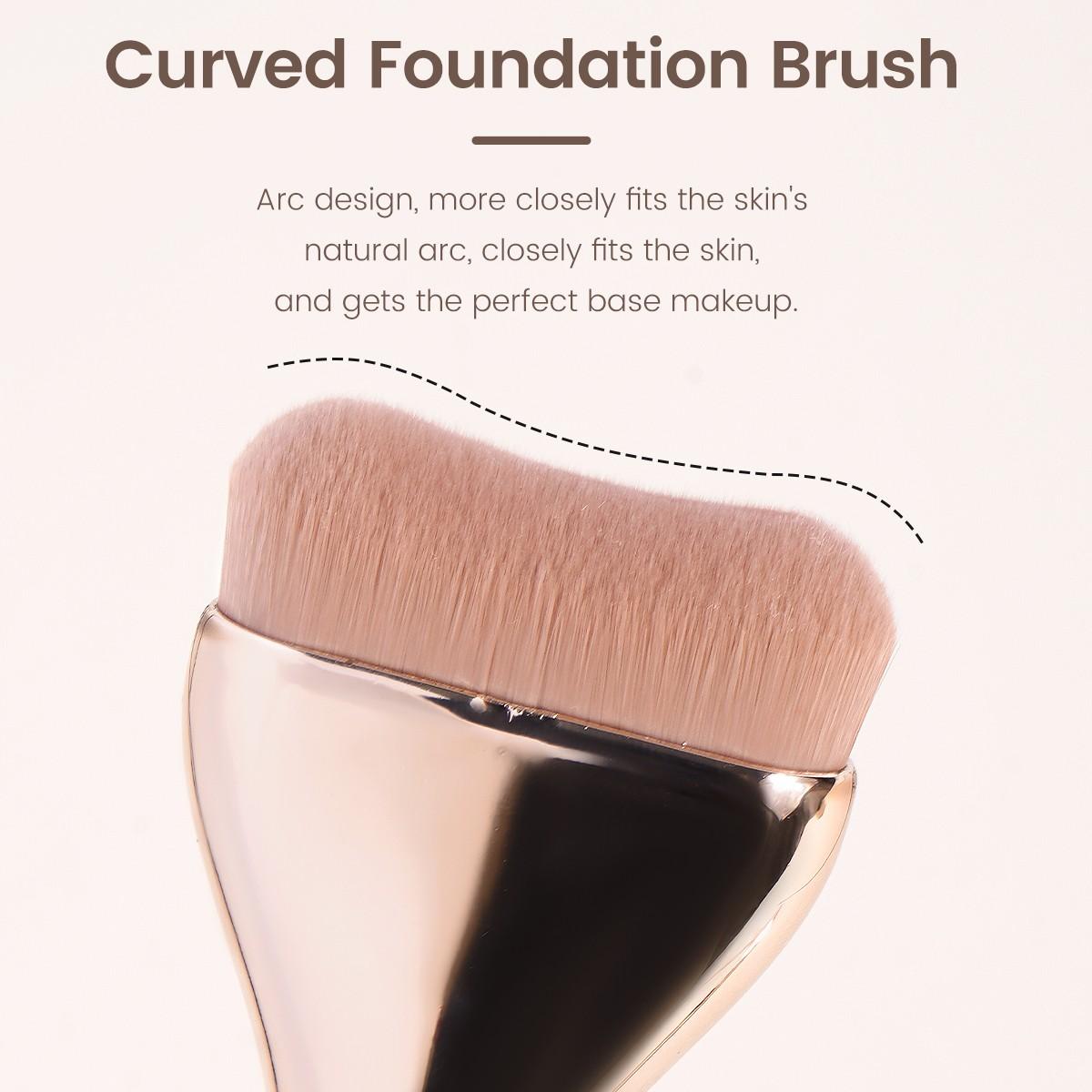 Maange 3 Piece Makeup Brush Set, Foundation Brushes, Cosmetic Tool Kit, Essential Beauty Tools, Perfect for Daily Use