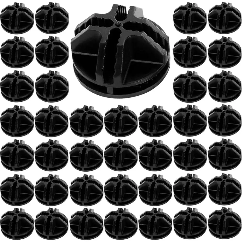 40 count Wire Cube Connectors Plastic Storage Cube Connectors, Wire Grid Cube Organizer Connector for Modular Closet Storage Organizer and Wire Shelving, Black