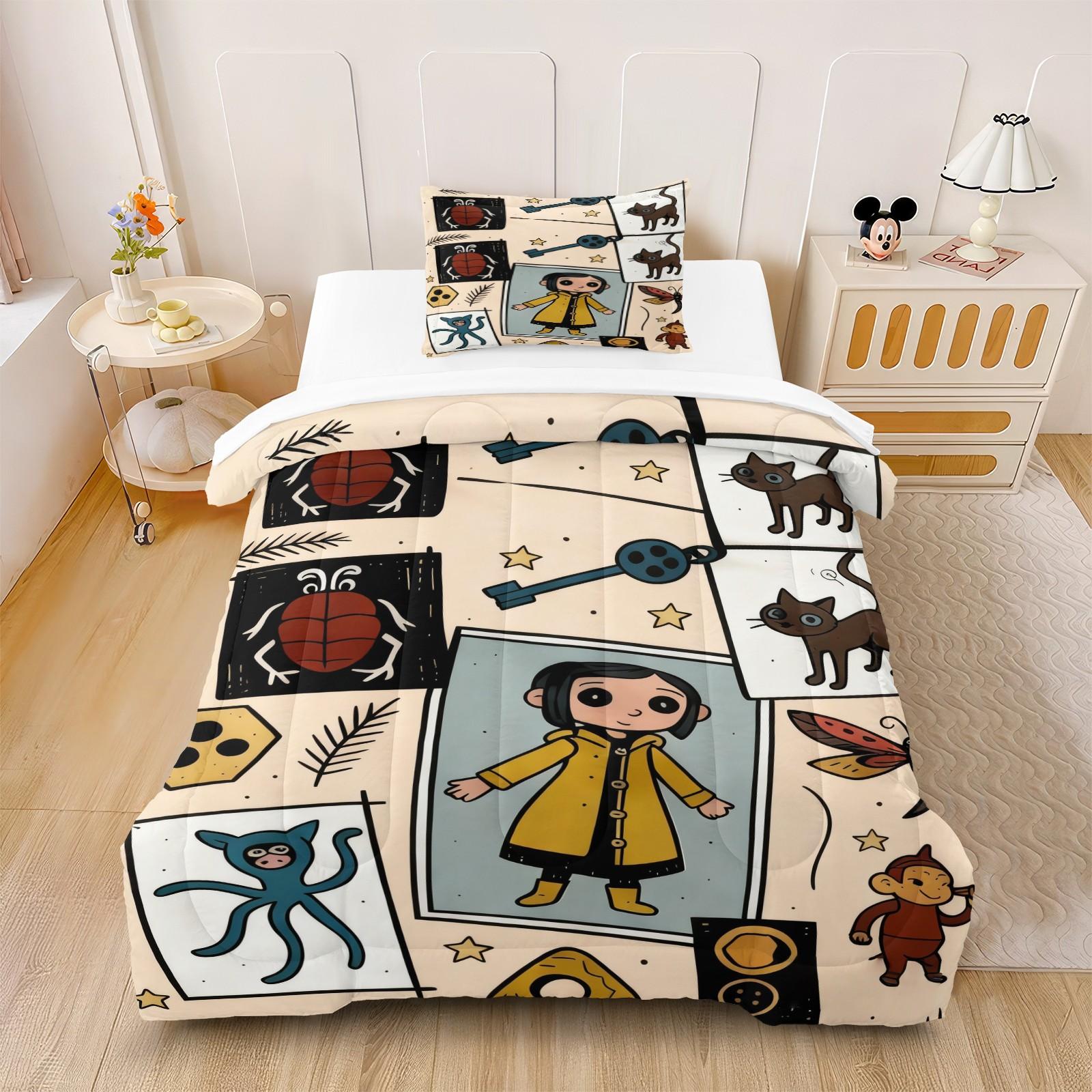 Caroline Pattern Decorative Bedding Set, Including 1 Blanket And 1 Or 2 Pillowcases Without Pillowcases, Suitable For Teenage And Adult Bedroom Bedding